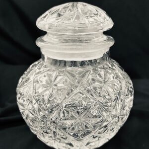 Decorative storage jar with lid