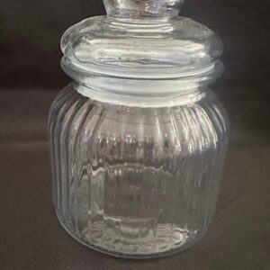 Glass Candy Jar (Small Square)