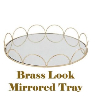 Brass Look Mirrored Tray