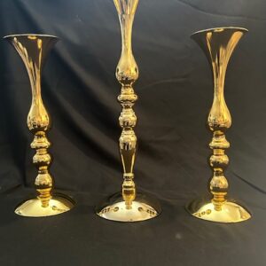 3pce Gold Candelabra Set