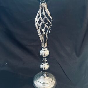 Candelabra Metal Silver Twist