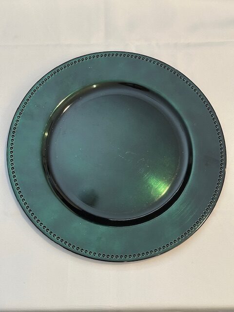 Green Round Charger Plates