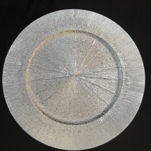Charger Plate Silver Starburst