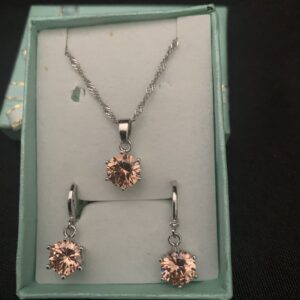 EP004 Earring and Pendant Set 004 Champagne