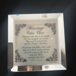 'Marriage Takes Three' Sign (some signs of wear)