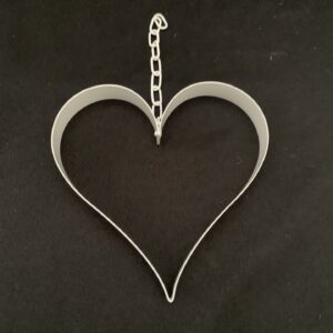 Metal White Heart Hanging Sign