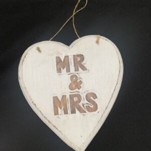 Rustic Wooden 'Mr & Mrs' Sign