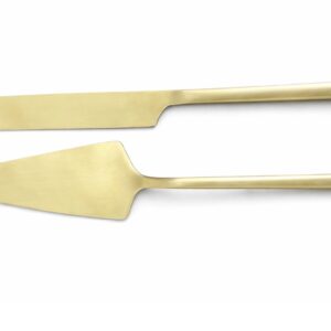 CAKE003 Cake Knife and Server - Gold