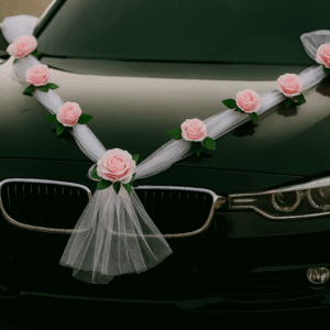 Car Floral Decorations - Pink