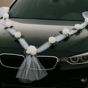 Car Floral Decorations - White