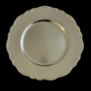 Charger Plate Silver Scallop