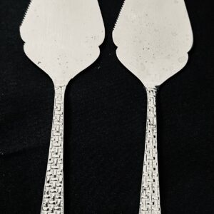 CAKE010 Cake Knife and Server - Hammered Texture