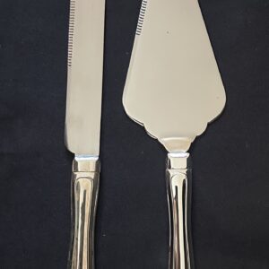 CAKE009 Cake Knife and Server - Silver