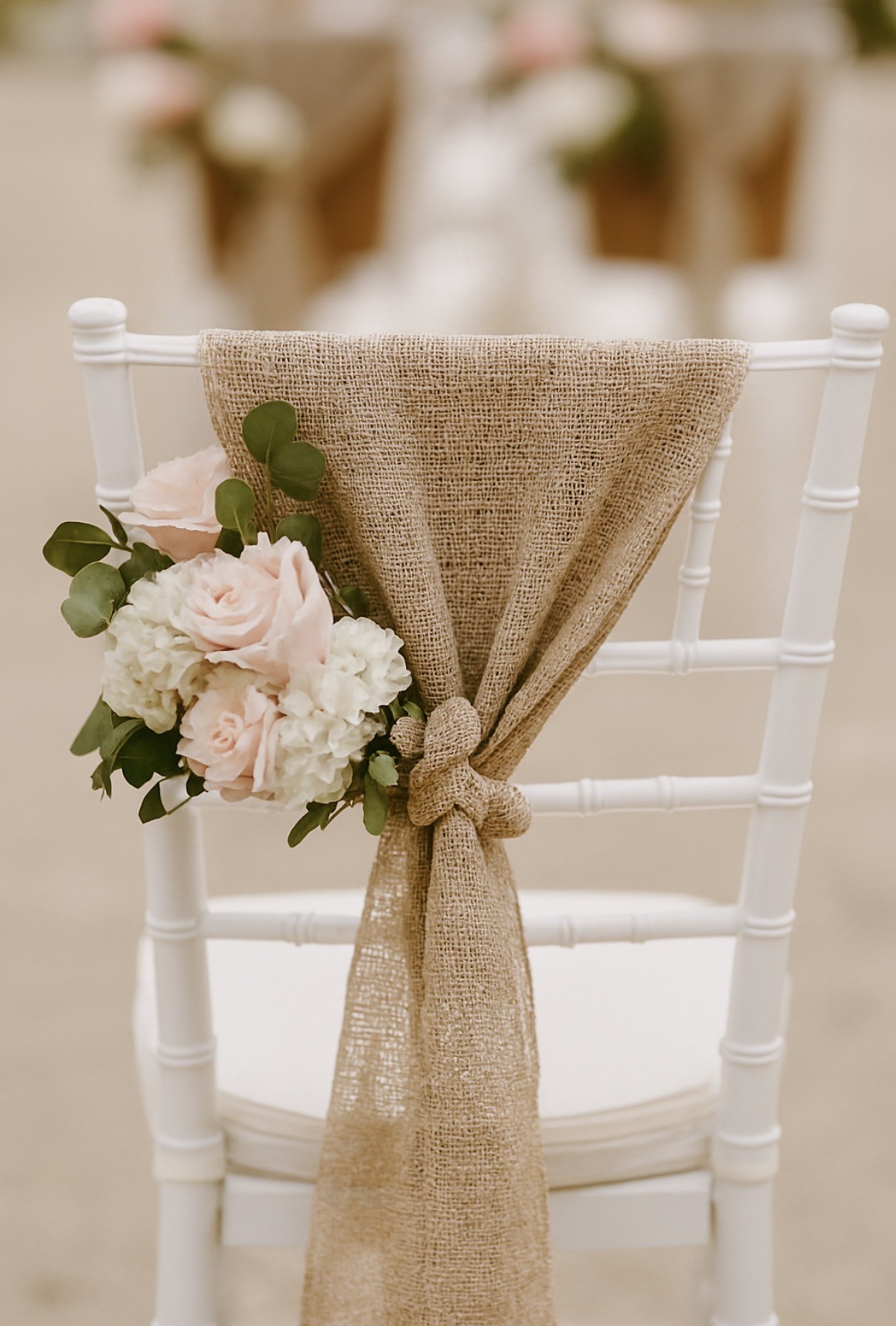 Imitation Hessian Chair Sash