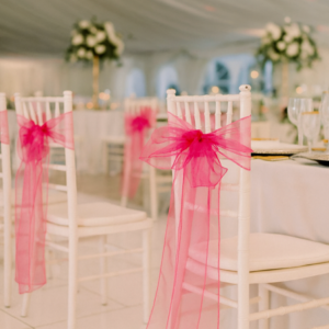 Hot Pink Organza Chair Sash (Pack of 50pc)