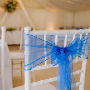 Royal Blue Organza Chair Sash (Pack of 55pc)