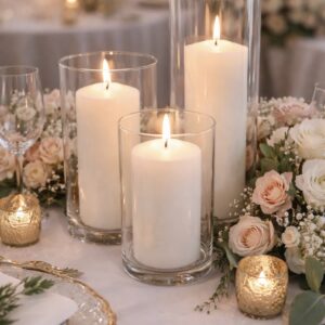 Set #1 Glass Cylinder Vases (Set of 3pc)