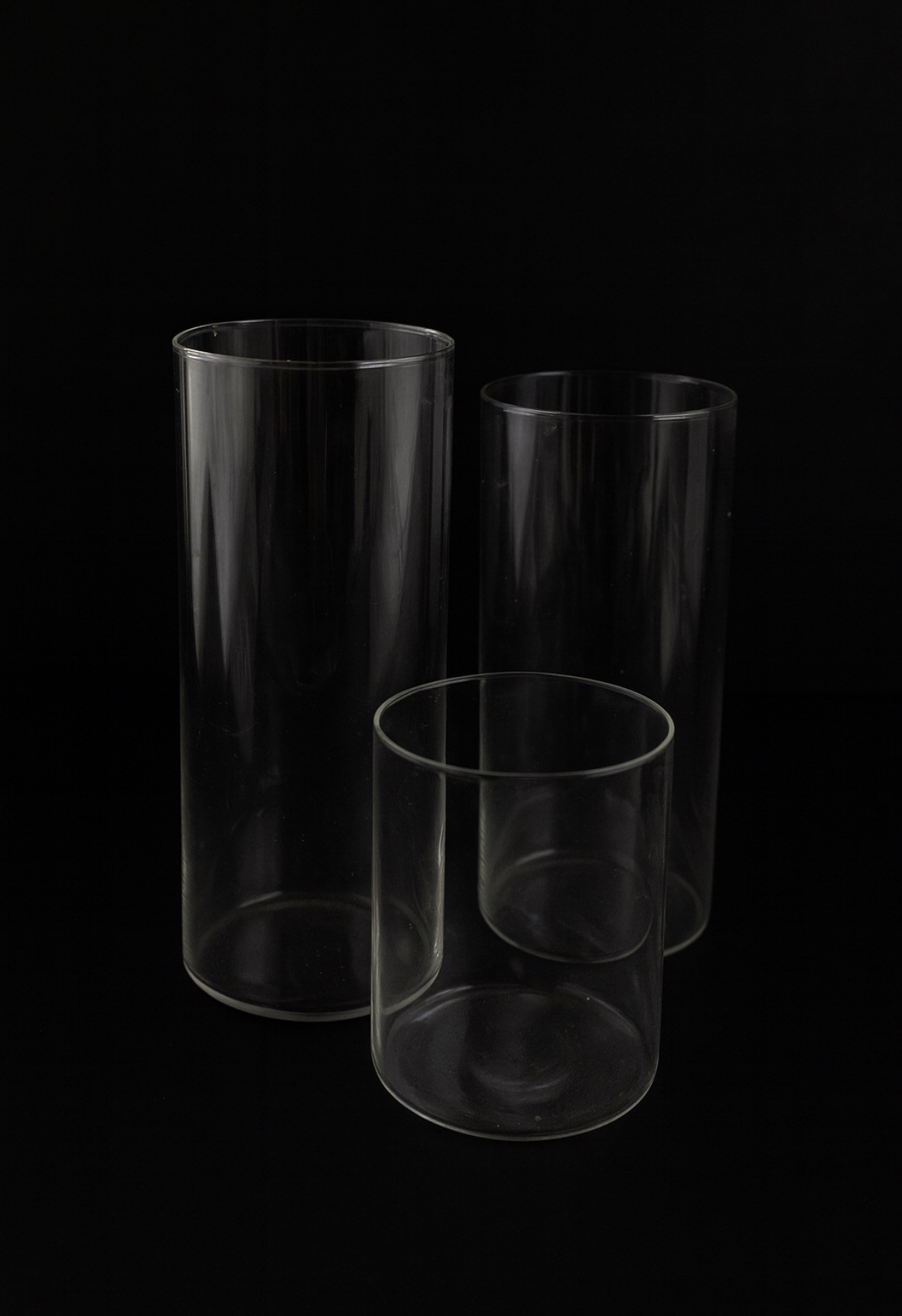 Set #1 Glass Cylinder Vases (Set of 3pc) - Image 5