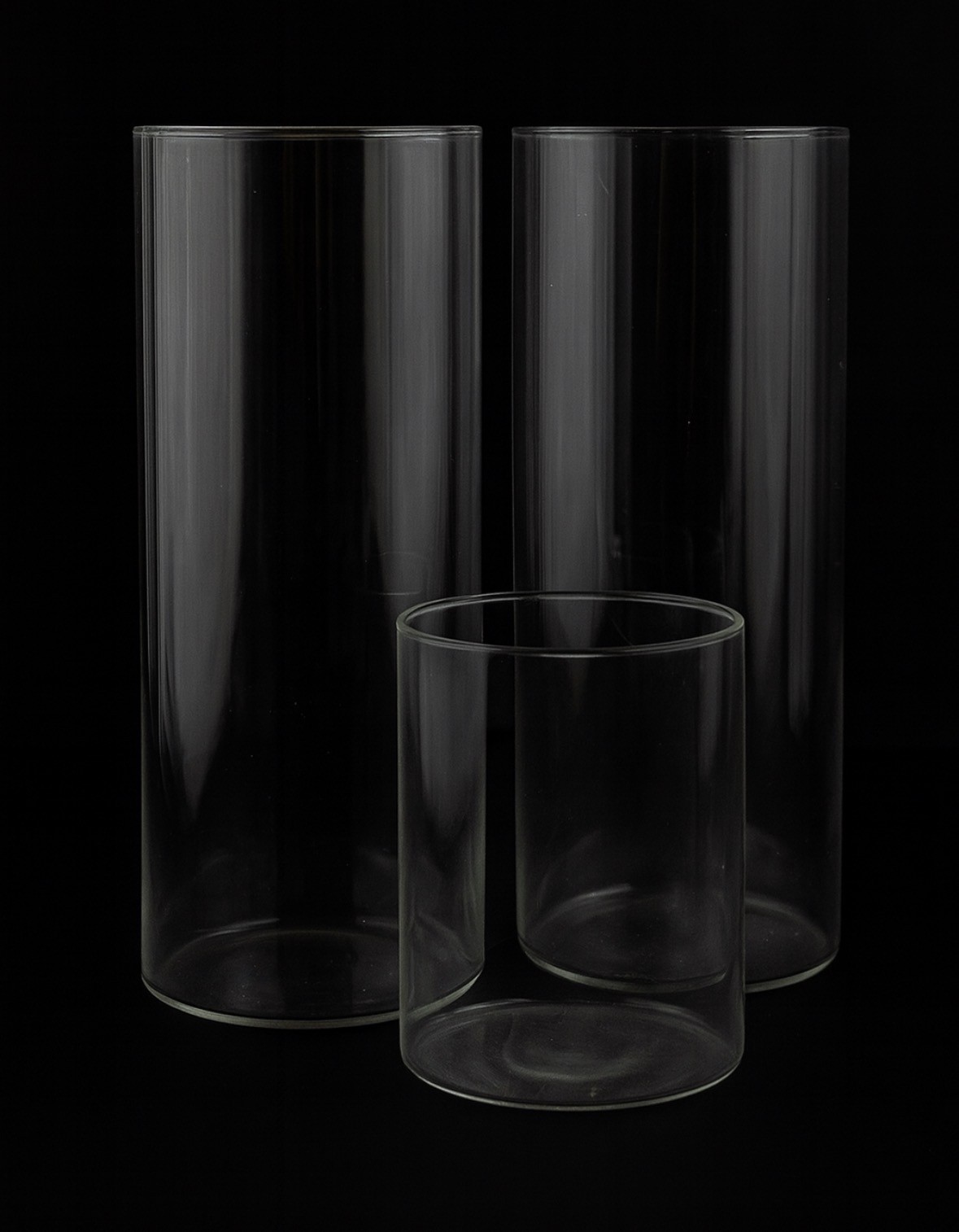 Set #1 Glass Cylinder Vases (Set of 3pc) - Image 4