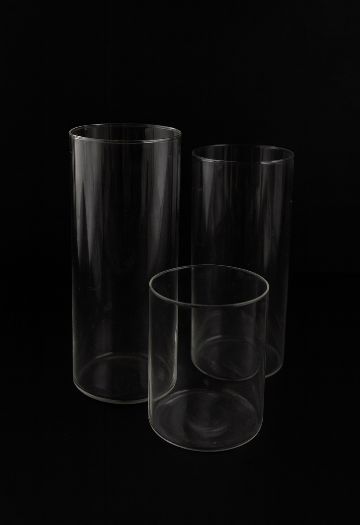Set #1 Glass Cylinder Vases (Set of 3pc) - Image 3