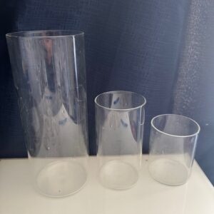 Set #2 Glass Cylinder Vases (Set of 3pc)