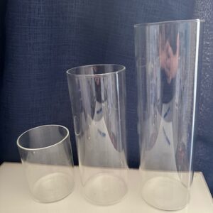 Set #3 Glass Cylinder Vases (Set of 3pc)