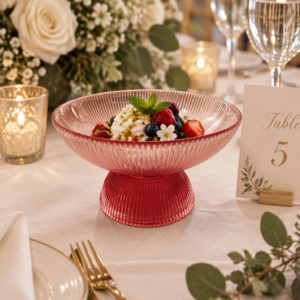 Linear Pink Dessert/Salad Bowls