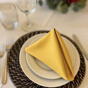 Cloth Napkins - Mustard/Saffron Colour (Pack of 51pc)