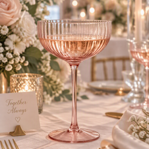 Blush Pink Champagne Coupe Glasses