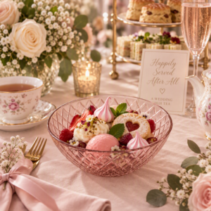 Pink Glass Dessert Bowls