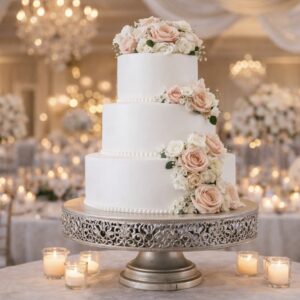 Silver Filligree Cake Stand 40cm