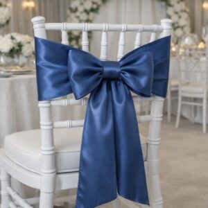 Satin Chair Sashes - Navy Blue