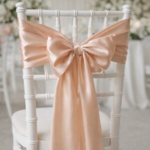 Satin Chair Sashes - Blush Pink