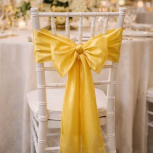 Satin Chair Sash - Sunshine Yellow