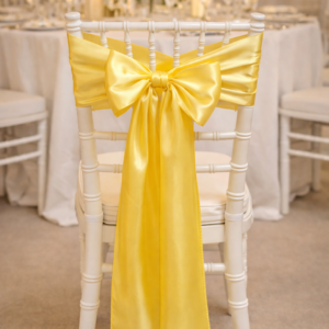 Satin Chair Sash - Yellow