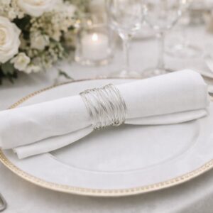 Silver Napkin Rings - Coiled Wire