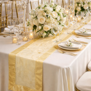 Embroidered Table Runner - Yellow