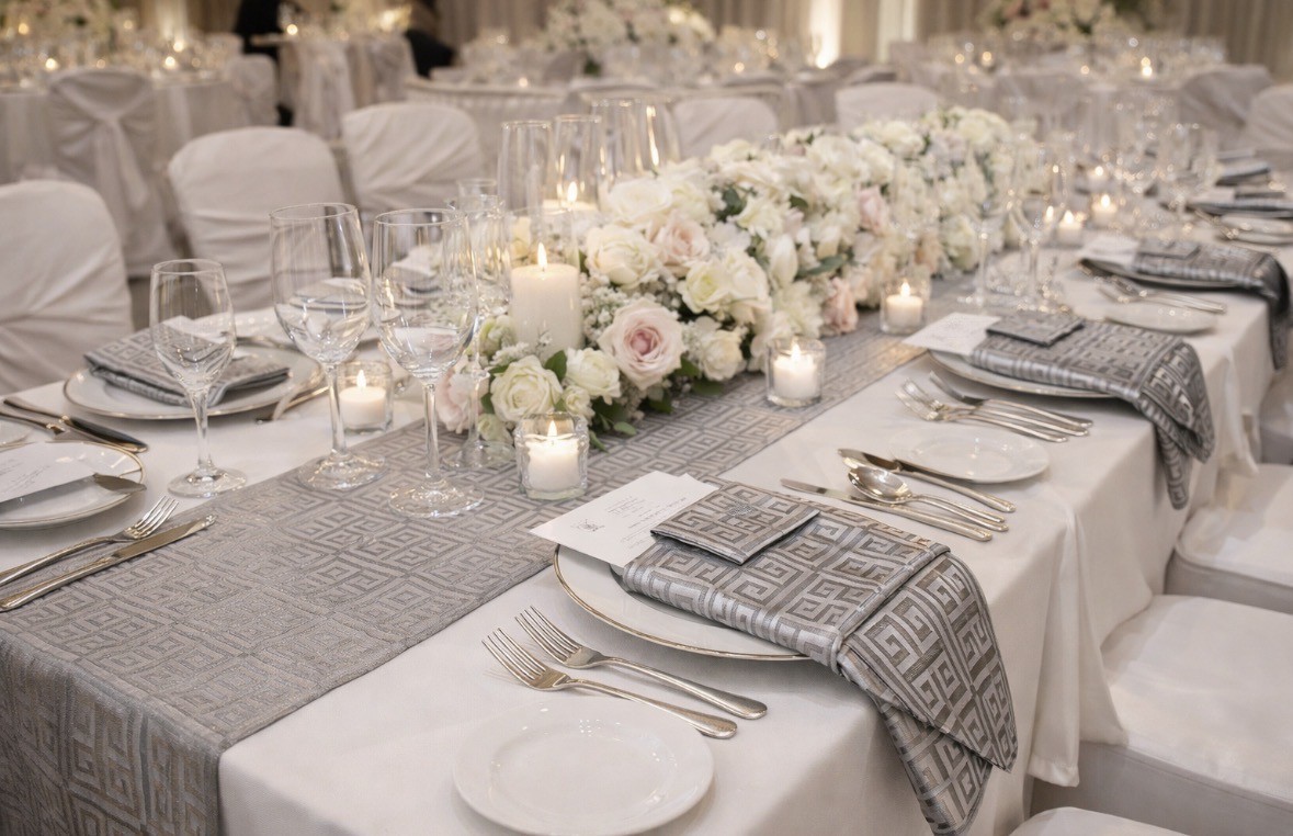 Cloth Napkin - Grey Grecian - Image 5