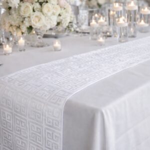 Table Runner - White Grecian
