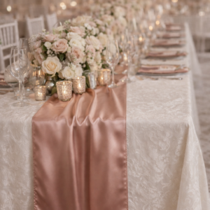 Satin Table Runner - Rose Gold