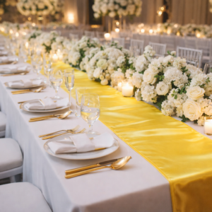 Satin Table Runner - Sunshine Yellow