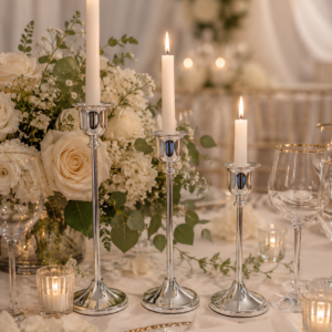 Candle Stick Holders Silver - Set of 3 (Copy)