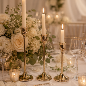 Candle Stick Holders - Rose Gold - Set of 3