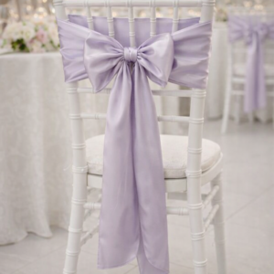 Satin Chair Sash - Lavender