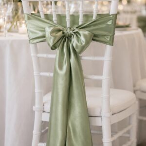 Satin Chair Sash - Willow