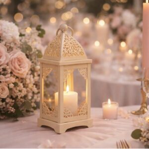 Small Cream Lantern 21cm