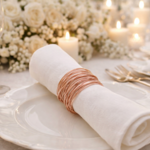 Napkin Rings Coiled Wire - Rose Gold