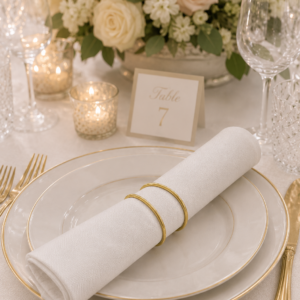 Napkin Rings Gold - Dual Coil