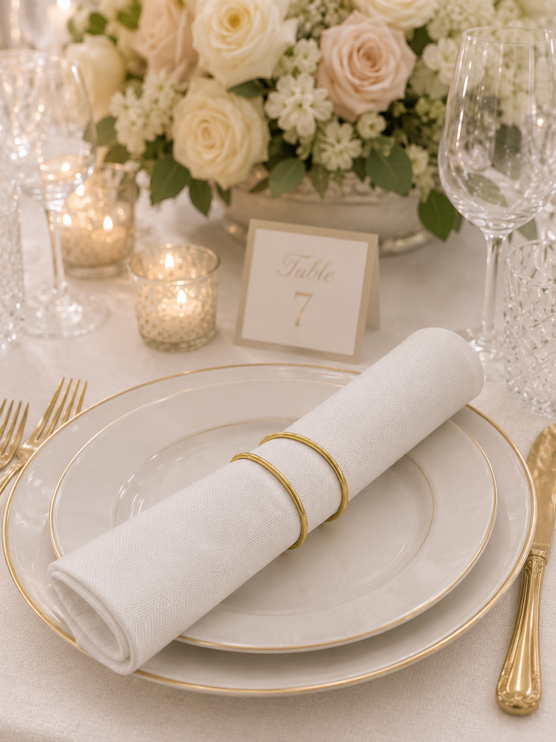 Napkin Rings Gold - Dual Coil