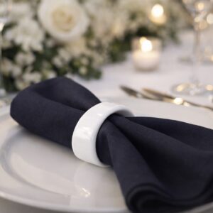 Napkin Rings Ceramic White